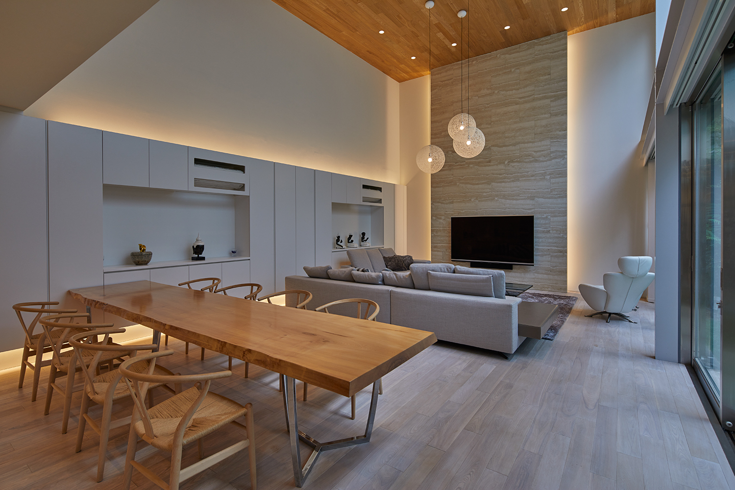 注文住宅・デザイン住宅建築実例_LDK 注文住宅・デザイン住宅建築実例_『CASE455 N邸(社長の邸宅)』_LDK