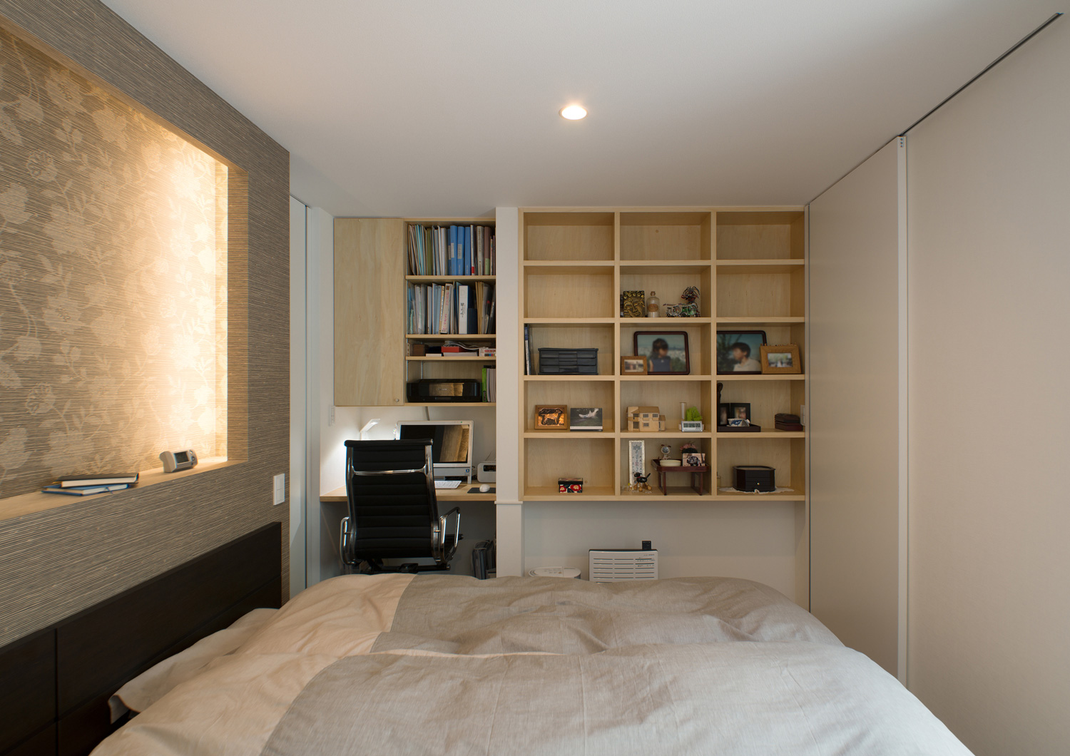 注文住宅・デザイン住宅建築実例_寝室 注文住宅・デザイン住宅建築実例_『CASE477 とじる・ひらく』_寝室