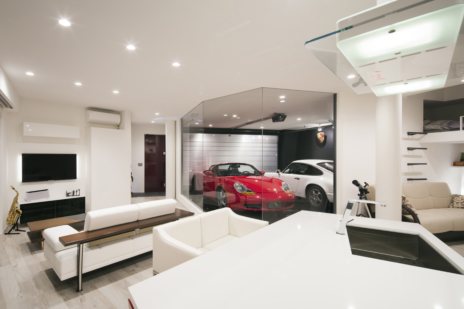 注文住宅・デザイン住宅建築実例_LDK 注文住宅・デザイン住宅建築実例_『CASE479 セカンドハウス 宙』_LDK