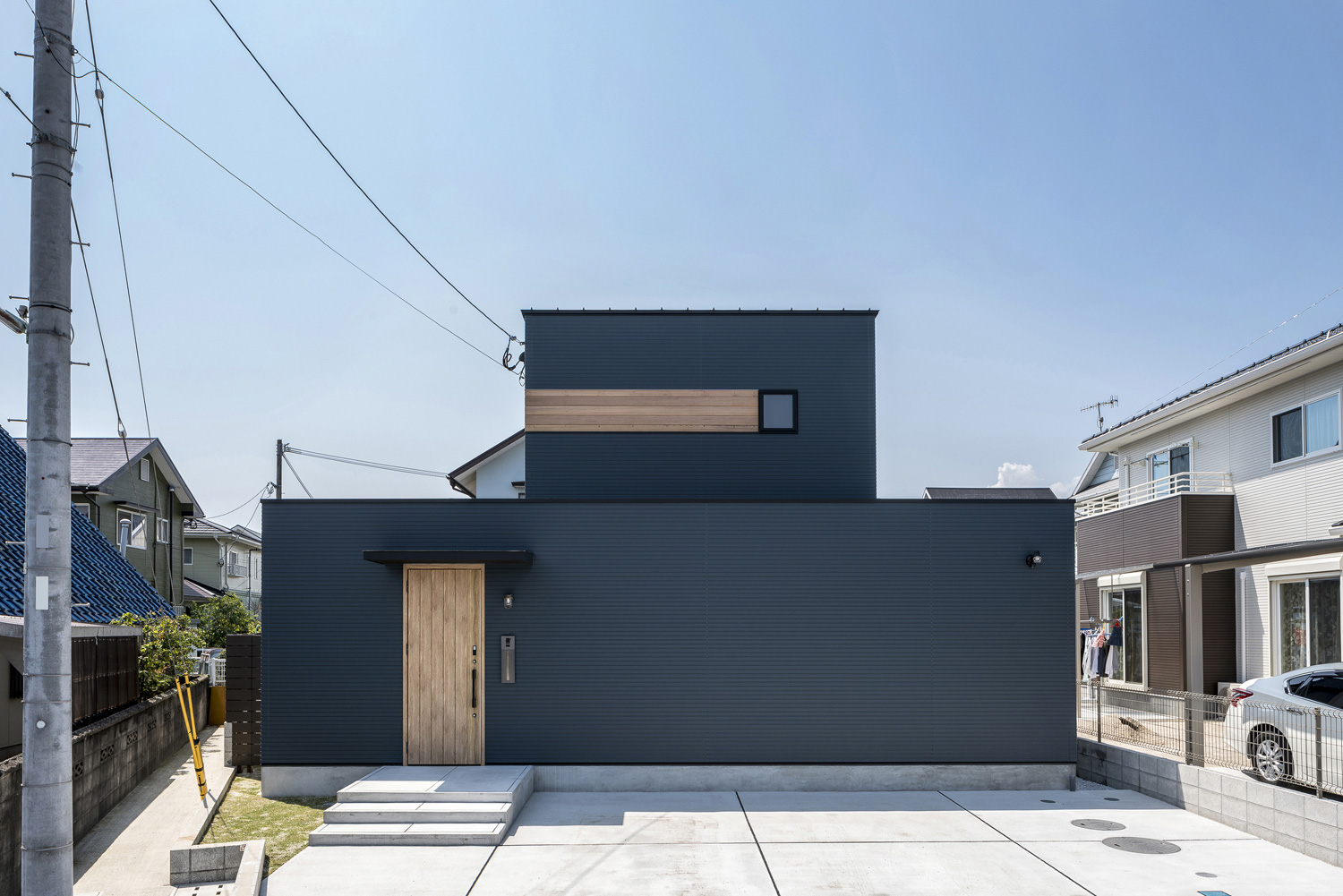 デザイン住宅建築実例_外観・注文住宅『CASE563 pocket』の建築実例・施⼯例の写真・建物外観全体 注文住宅・デザイン住宅建築実例_『CASE563 pocket』_外観