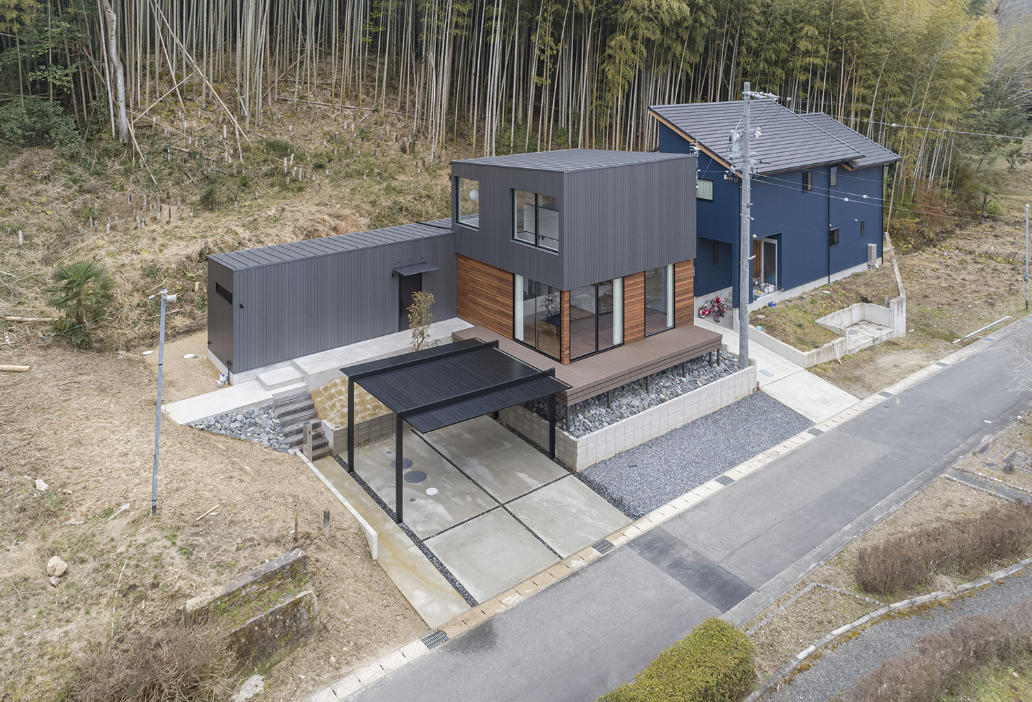 注文住宅・外観・田舎暮らし・自然の中の家・森に住む 注文住宅・デザイン住宅建築実例_『CASE712 澄』_外観