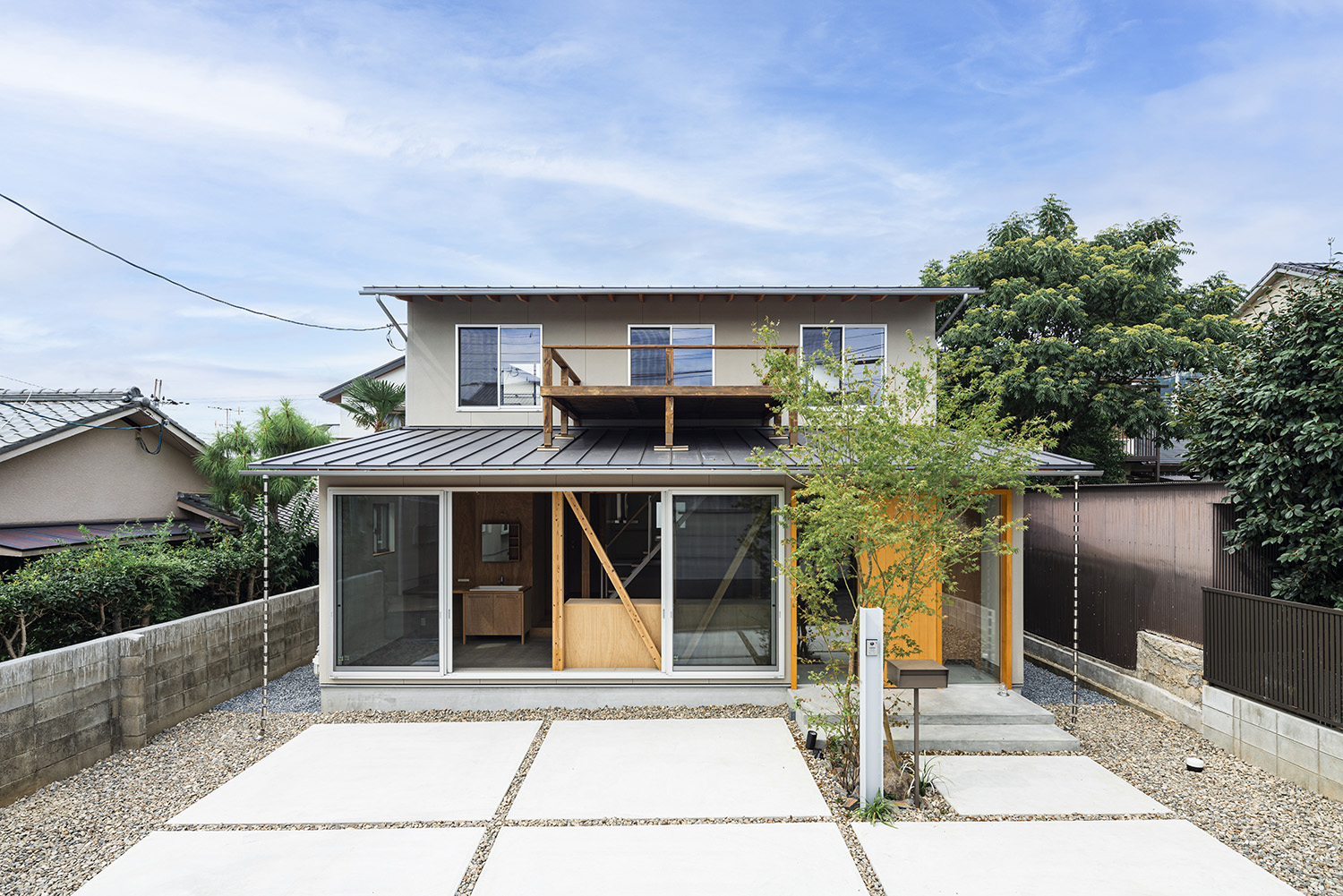 注文住宅『CASE729 伏見の家』の建築実例・施⼯例の写真・建物外観全体 注文住宅・デザイン住宅建築実例_『CASE729 伏見の家』_外観