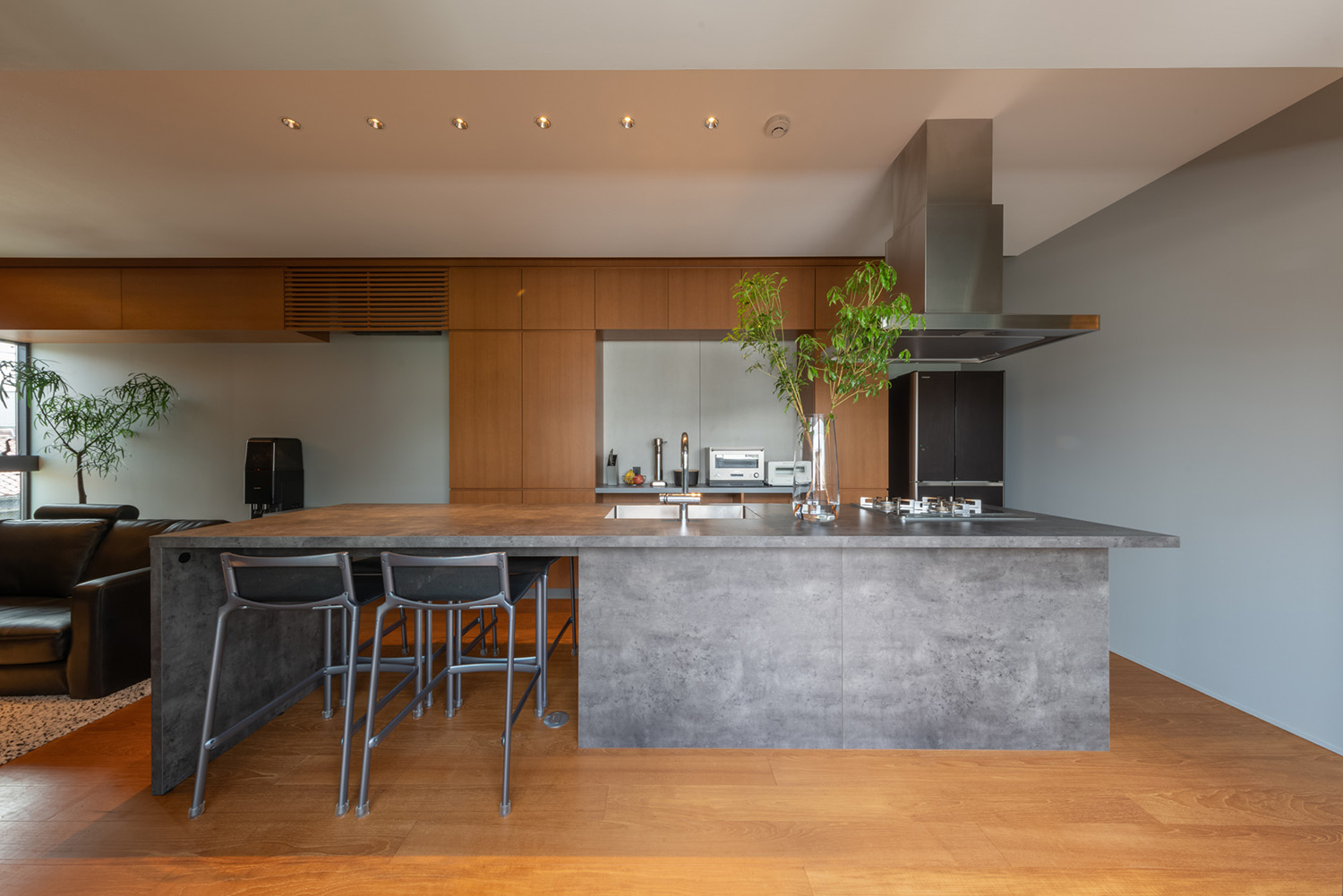 注文住宅・キッチン・一体型キッチン・アイランドキッチン 注文住宅・デザイン住宅建築実例_『CASE732 pass』_キッチン