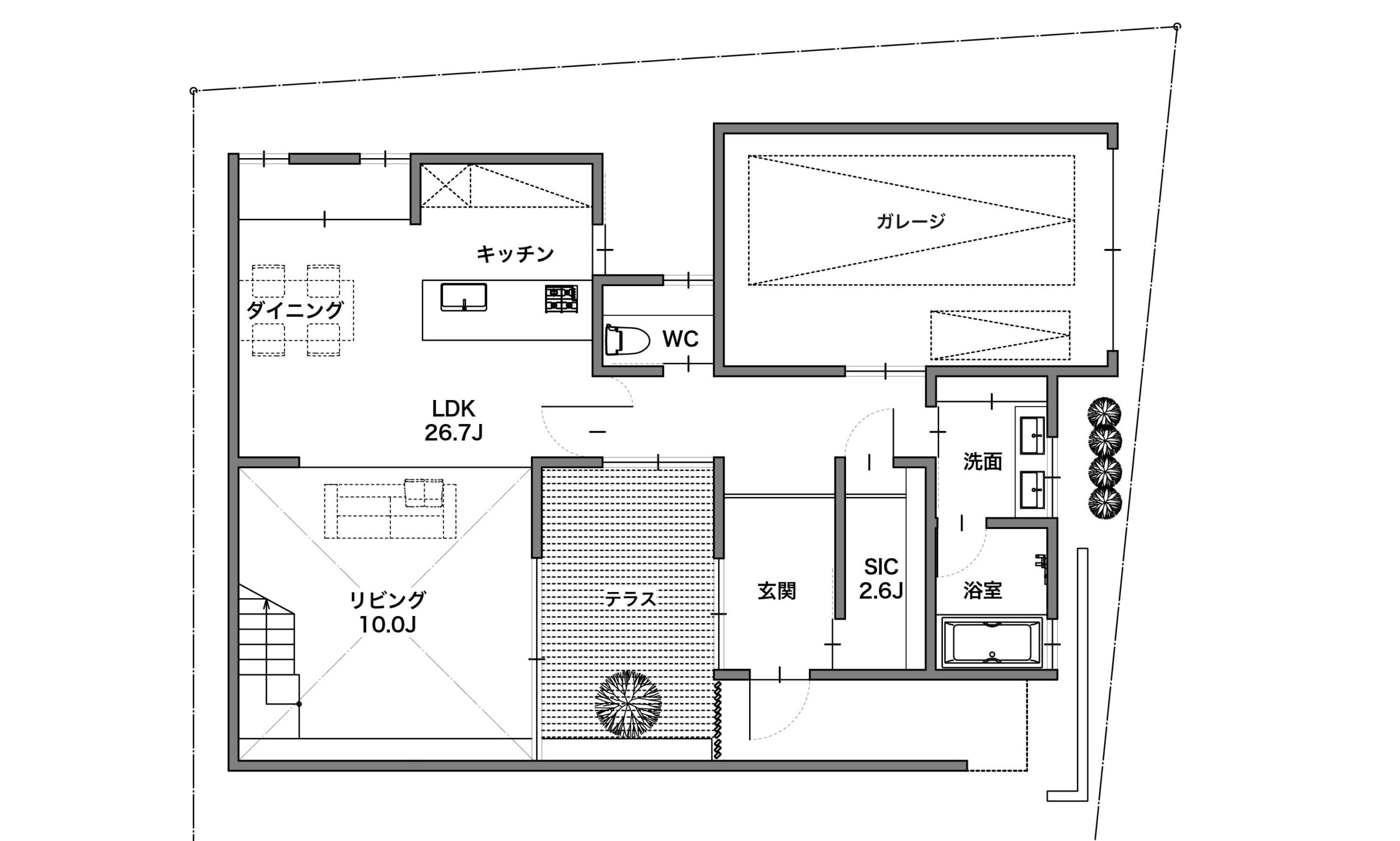 実例④【35坪~40坪】1F