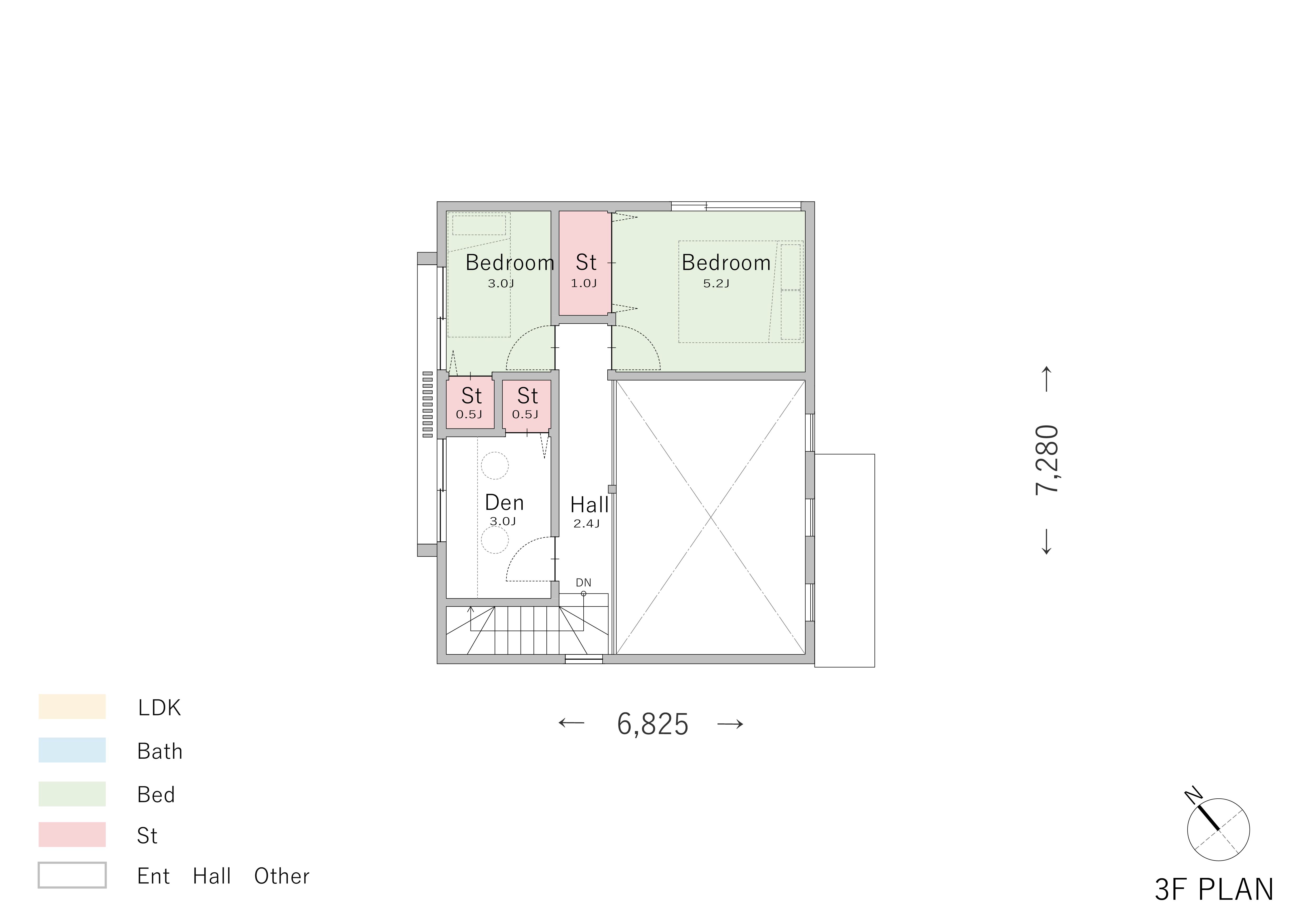 家族とのつながりを感じられる3階建て狭小住宅3