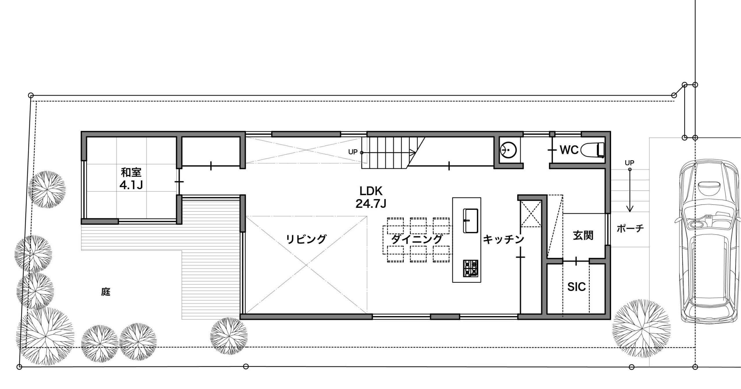実例②【30坪~35坪】1F