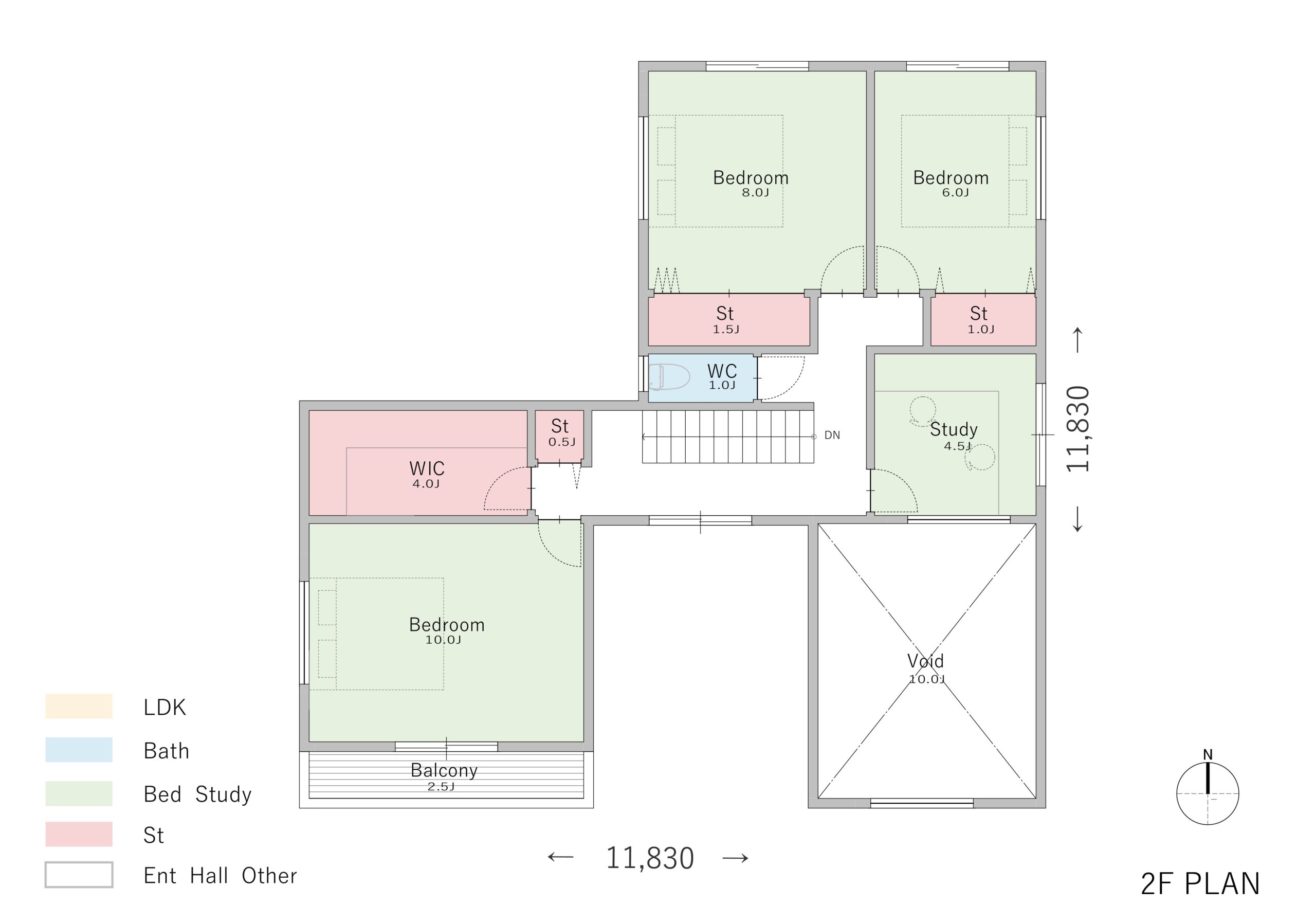 間取り③DKとLを分けたテラスのあるLDK【27.5帖】2