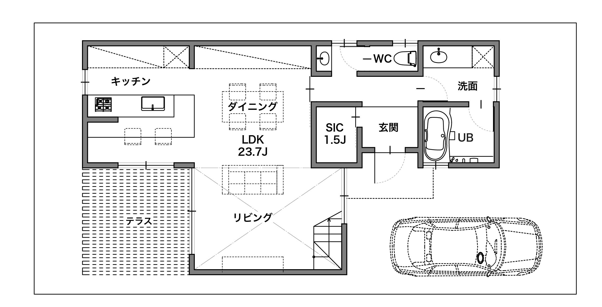 実例①【30坪~35坪】1F